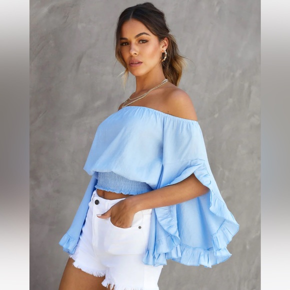 Vici Tops - Off The Shoulder Ruffle Top NWOT